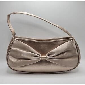 La Regale Rose Gold Satin w/ Bow Evening Handbag/Purse